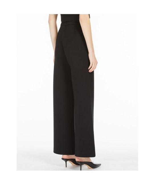 Max Mara Black 'S High Waist Straight Leg Pants