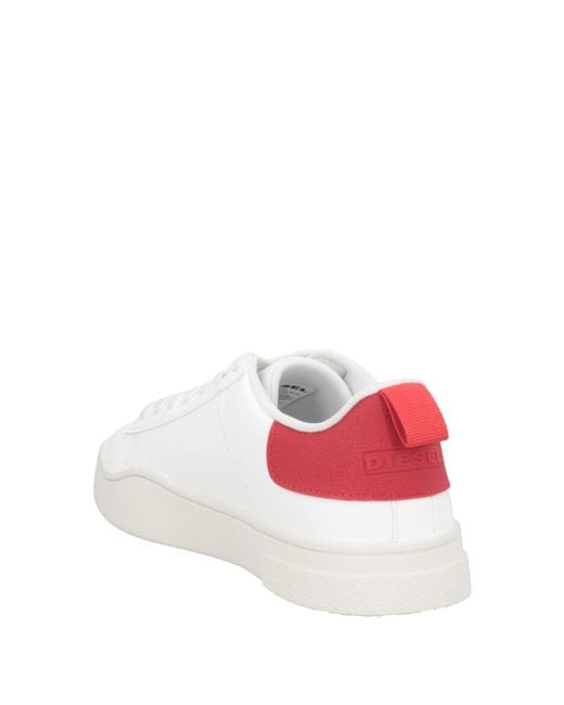 DIESEL White Low-Top Sneakers