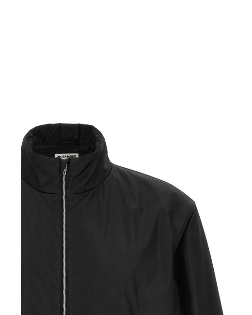 Jil Sander Black 145 Technical Zip Jacket for men