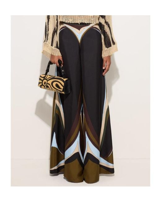 Emilio Pucci Blue Wide Trousers