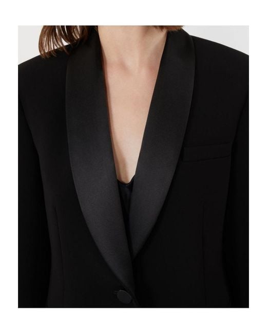Max Mara Black Cady Tuxedo Jacket