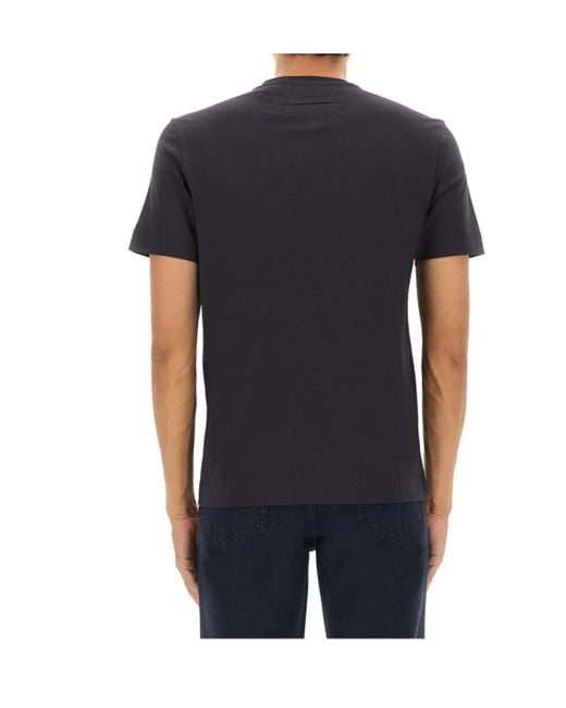 Zegna Gray Short Sleeved Crew Neck Shirt for men