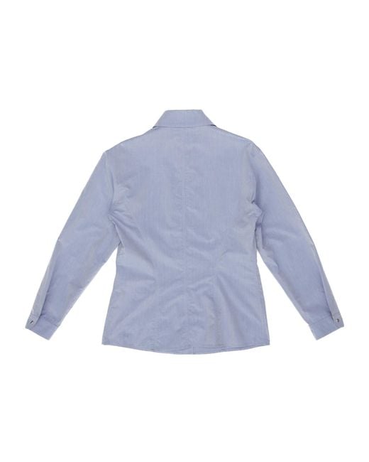 Jil Sander Blue Long-Sleeved Shirt