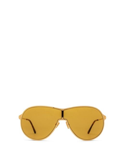 Tom Ford Metallic Eyewear Gaia Pilot Frame Sunglasses for men