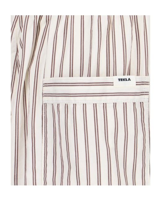Tekla Multicolor Striped Sleep Shorts for men