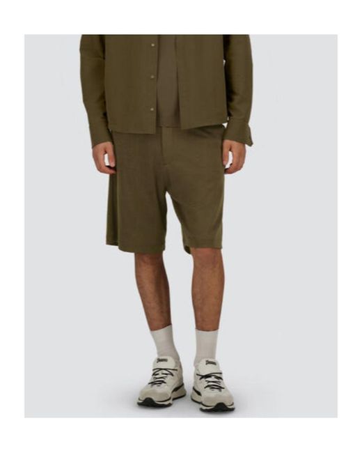 Herno Green Logo Plaque Bermuda Shorts for men