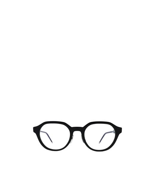 Thom Browne White Eyewear Oval Frame Sunglasses