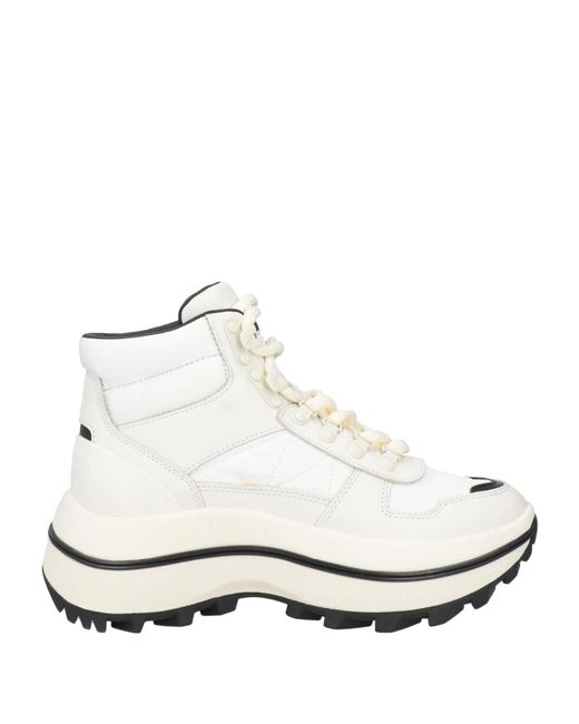 Tory Burch White Leather Hiking Boots