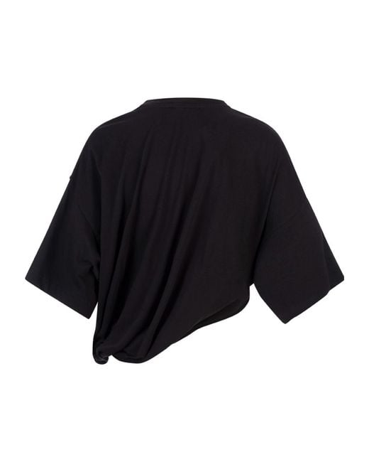 Sportmax Blue Afgano Ruched Crewneck Top
