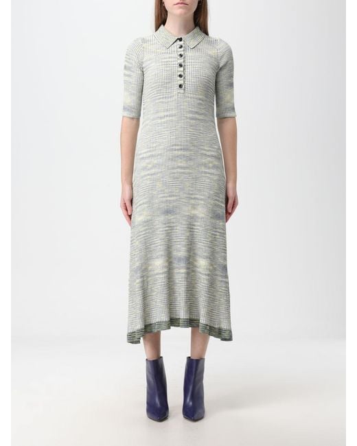 Proenza Schouler Gray Button Dress