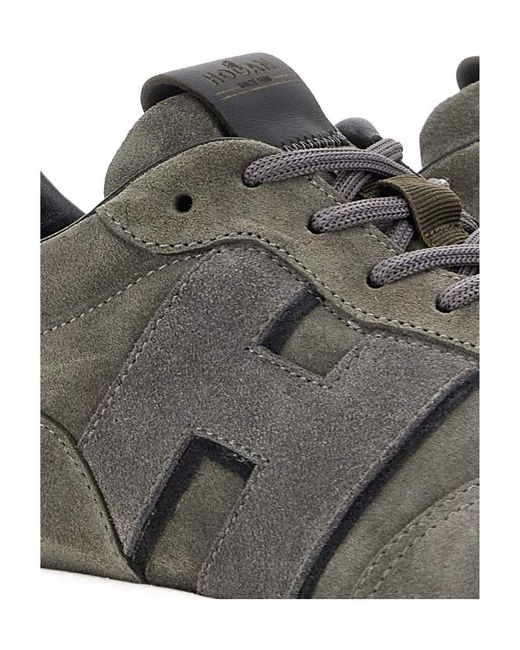 Hogan Gray H601 Lace-Up Sneakers for men