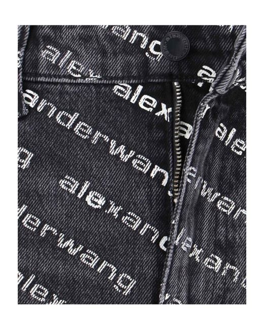 Alexander Wang Gray Bite Logo Shorts