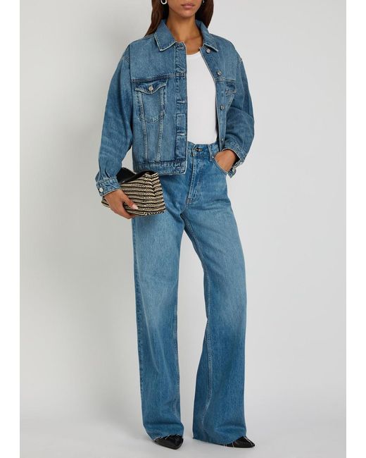 Anine Bing Blue High-Waist Relaxed-Fit Jeans
