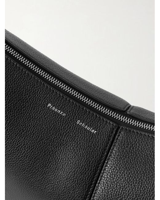 Proenza Schouler Black Slide Paneled Full-Grain Leather Shoulder Bag