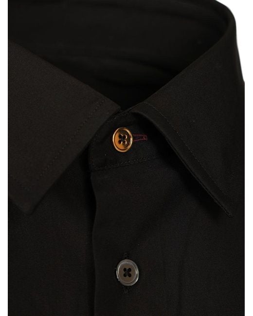 Paul Smith Black Artist Stripe Cuff Shirt for men