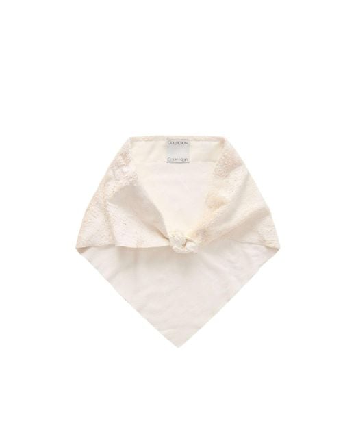 Calvin Klein White Suede Scarf