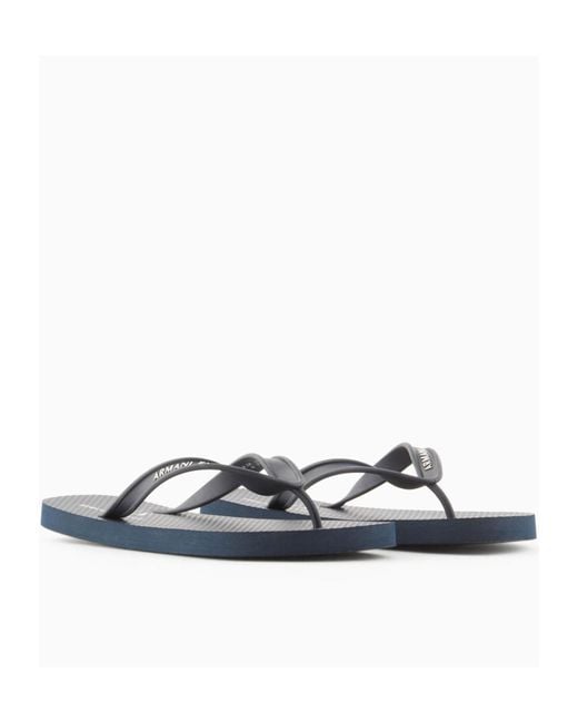 ARMANI EXCHANGE Blue Flip-Flops for men