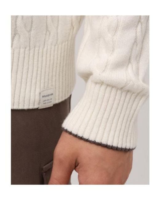 Paul & Shark White Crew Neck Sweater for men