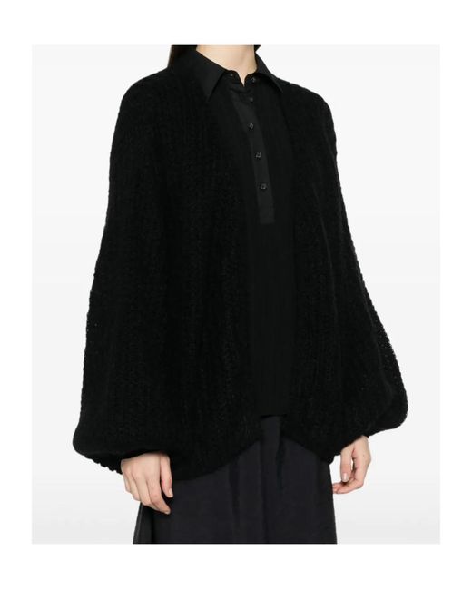 Totême Black Totême Puffed Cardigan