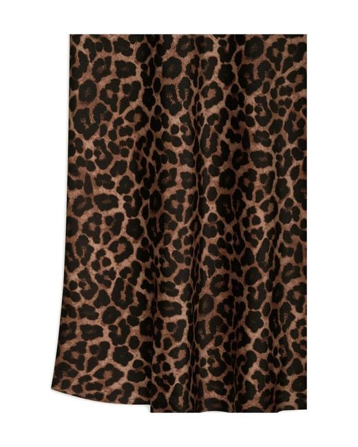 Anine Bing Brown Leopard-Printed Midi Skirt