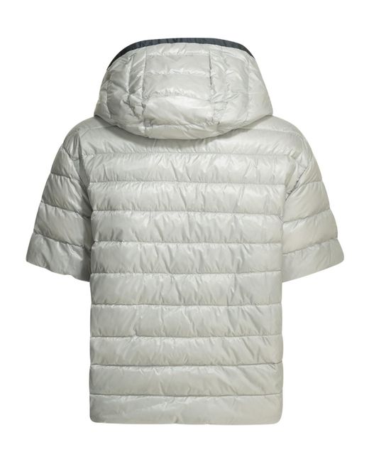 Herno Gray Zip-Up Drawsting Reversible Jacket
