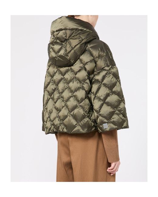 Max Mara Green Drawstring Padded Jacket