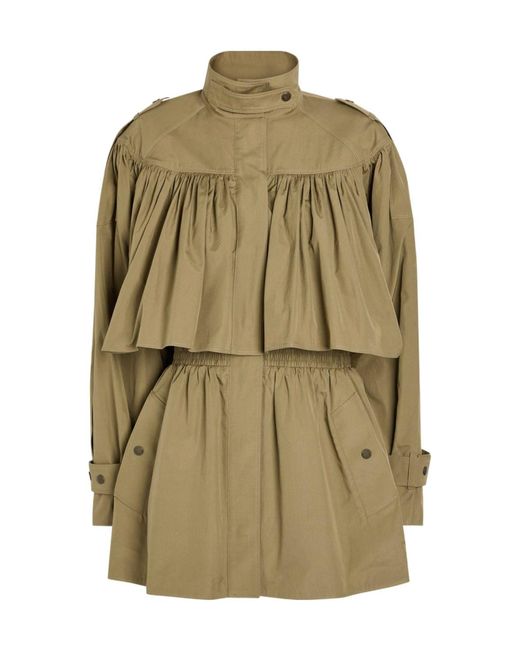 Chloé Green Casual Trench Coat