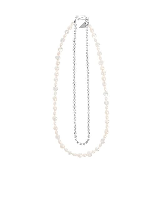 Forte_forte White Embellished Necklace