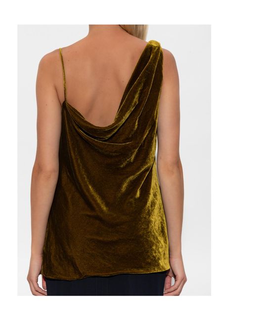 Dries Van Noten Brown Sleeveless Top