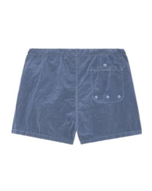 Stone Island Blue Logo Patch Drawstring Shorts for men