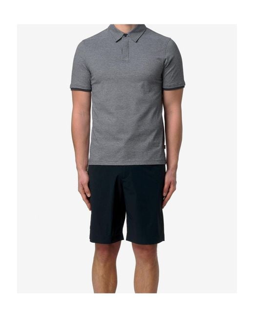 K-Way Gray Cotton Short Sleeve Polo Shirt for men
