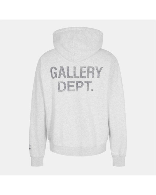 GALLERY DEPT. Gray Pull Over Kangaroo Pocket Hoodie for men