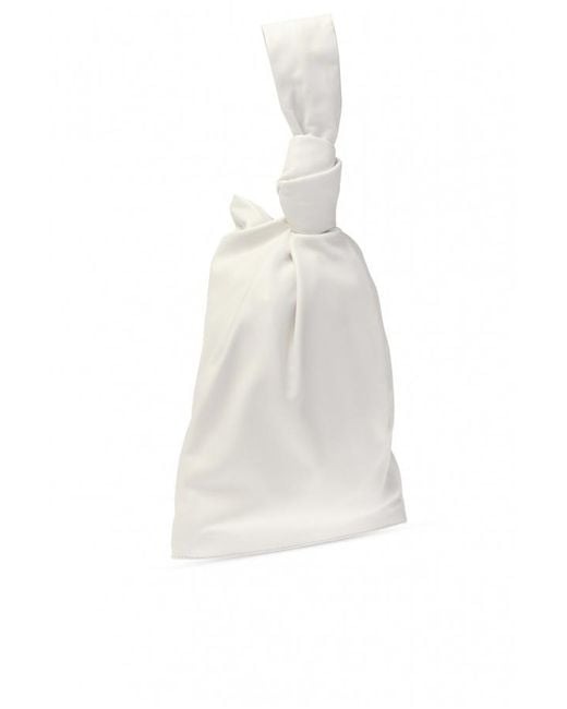 Bottega Veneta White Bv Twist Clutch