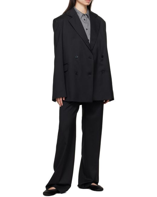 Loulou de Saison Black Sbiru Straight-Leg Pants