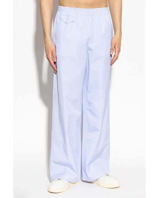 A.P.C. Blue Lou Striped Elastic-Waist Pants for men