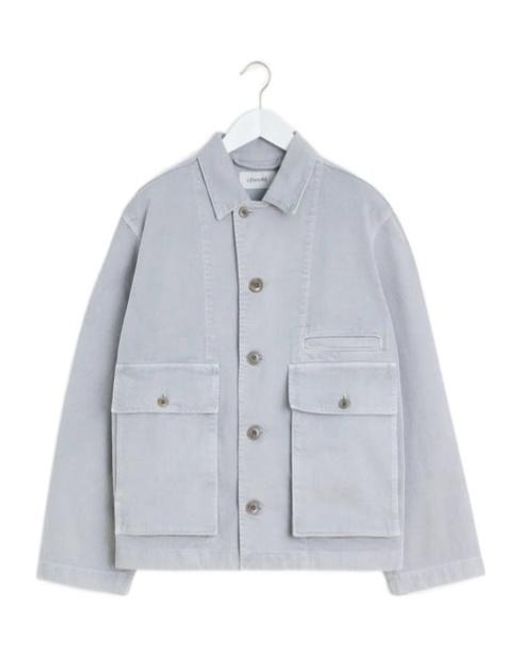 Lemaire Blue Long Sleeved Buttoned Jacket