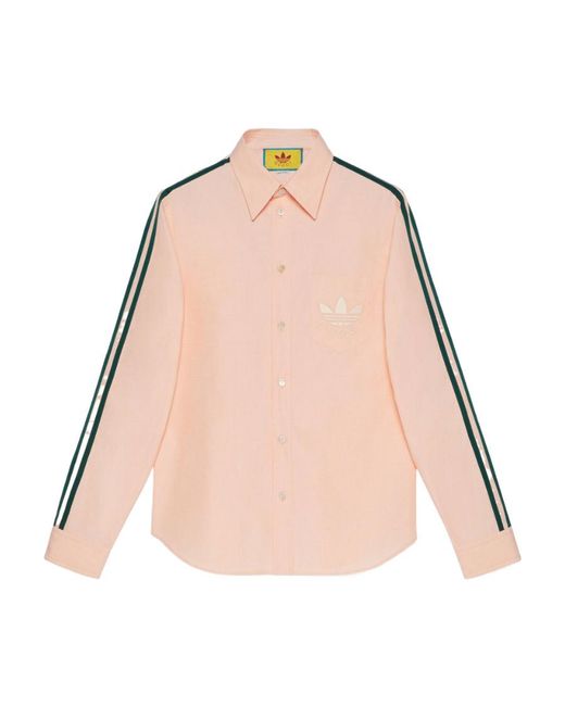 Gucci X Adidas Logo Shirt in Natural for Men | Lyst