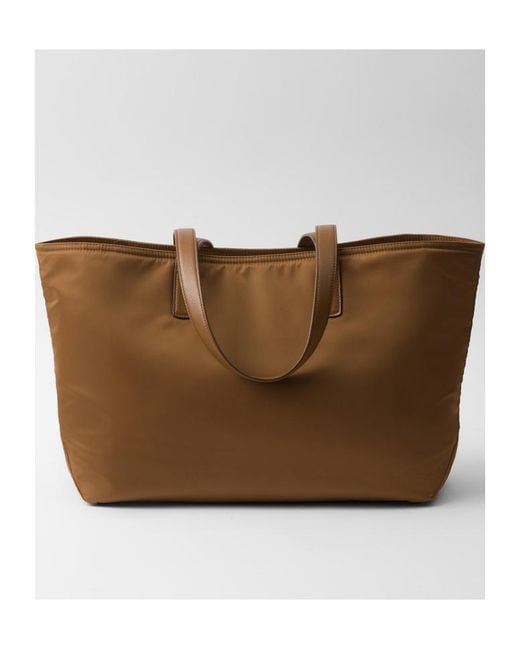 Prada Brown Re-Edition 1978 Medium Re-Nylon And Saffiano Leather Tote Bag