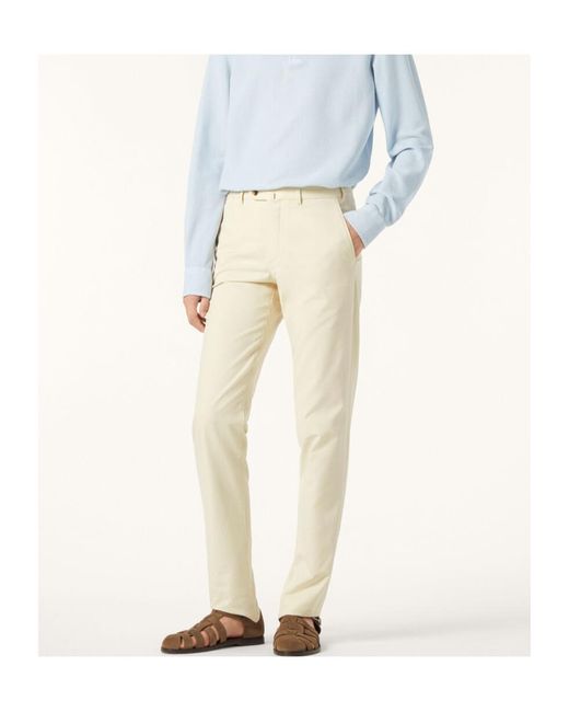 Loro Piana White Belt-Loop Casual Pants for men