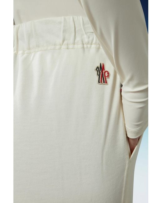 Moncler Gray Grenoble Logo Embroidered Drawstring Pants