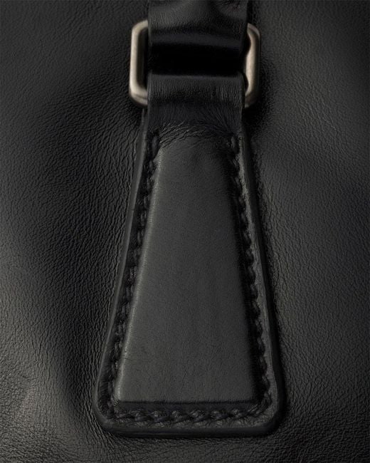 Prada Black Leather Tote Bag for men