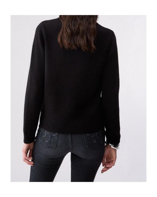 Liu Jo Black Gem-Embroidered Sweater