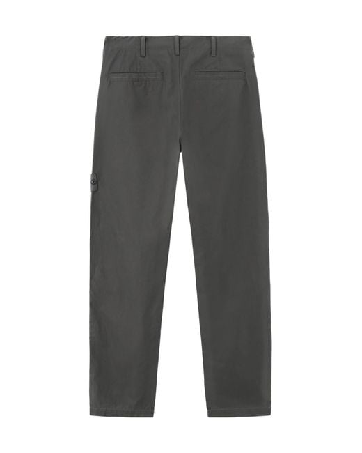 Stone Island Gray Regular-Fit Chino Trousers With Natural Weather Protection for men