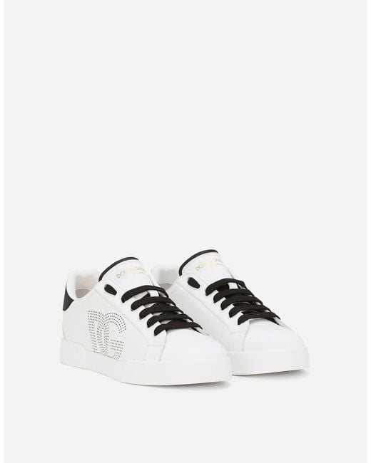 Dolce & Gabbana White 'Portofino' Sneakers