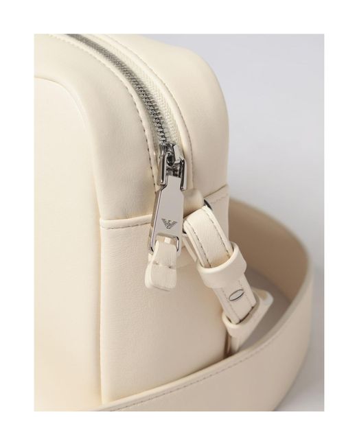 Emporio Armani Natural Logo-Detail Leather Crossbody Bag