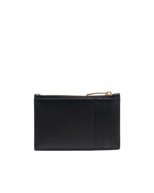 Bottega Veneta Black Cassette Zipped Card Case