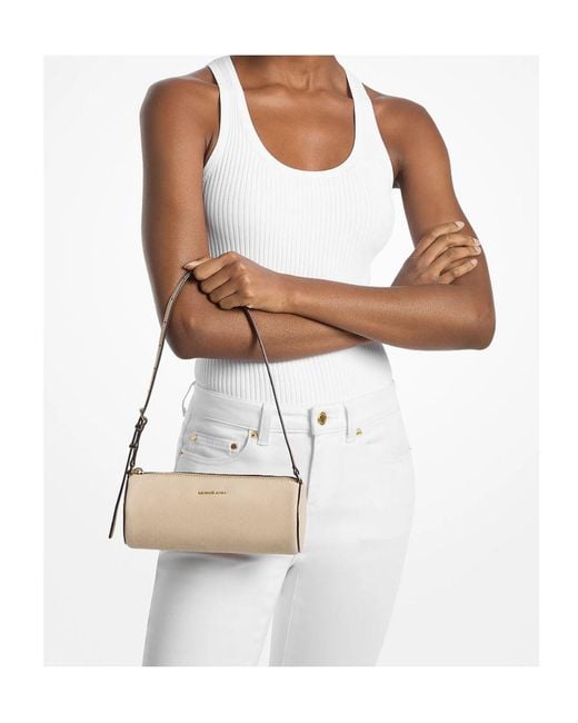 MICHAEL Michael Kors Metallic Izzy Small Nubuck Barrel Pochette