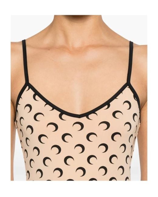 MARINE SERRE Natural Moon Mini Dress
