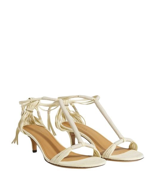 Isabel Marant Natural Suede Strap Sandals