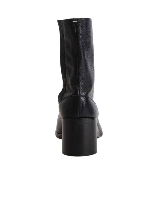 Maison Margiela Black Tabi Hook Closure Ankle Boots for men